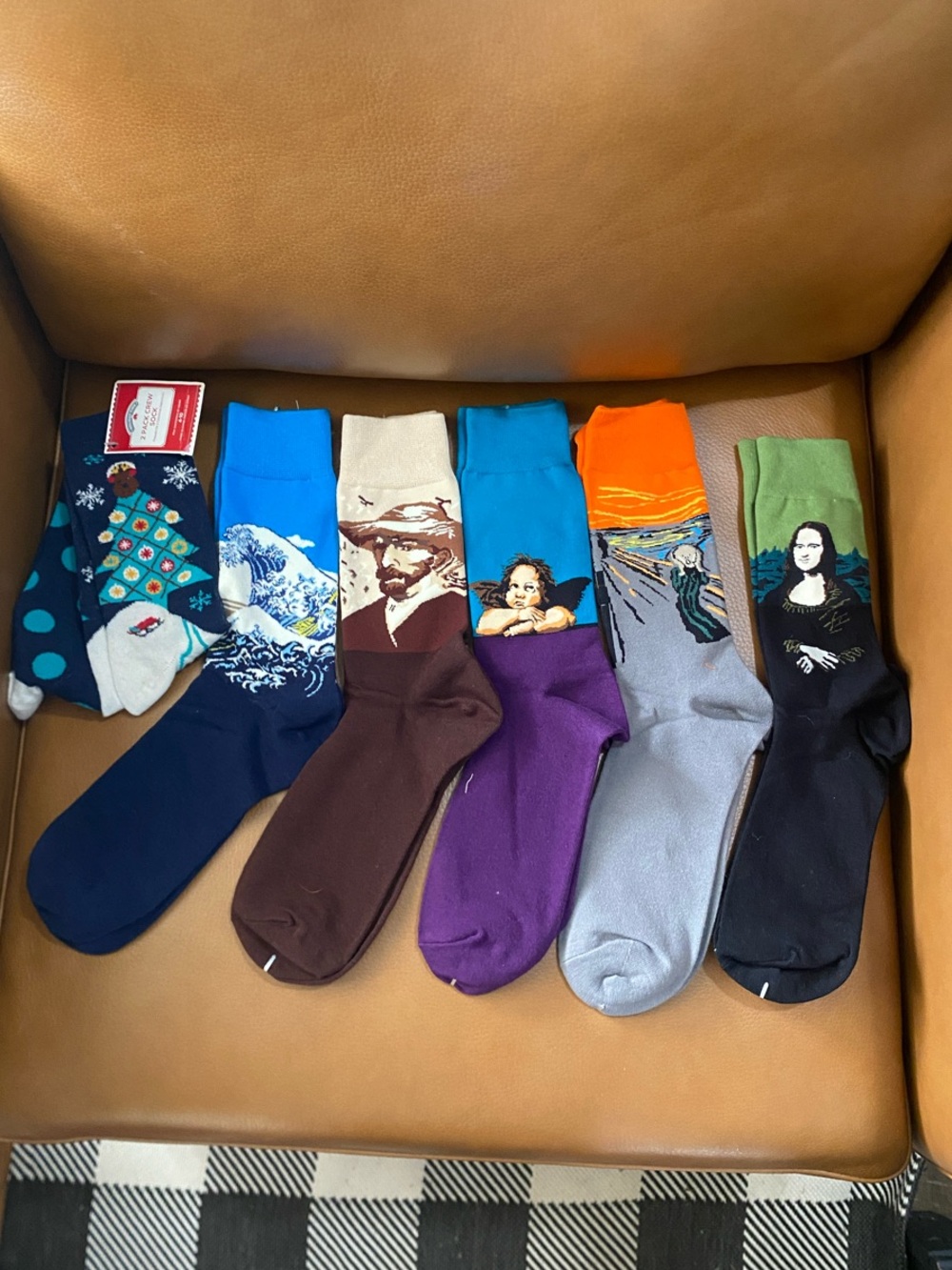 Assorted Artistic Men's Crew Socks - Multi-Color Pack